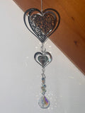 Attrape-soleil cœur Love – Décoration lumineuse romantique - Suncatcher fait main décoration fenêtre lumineuse