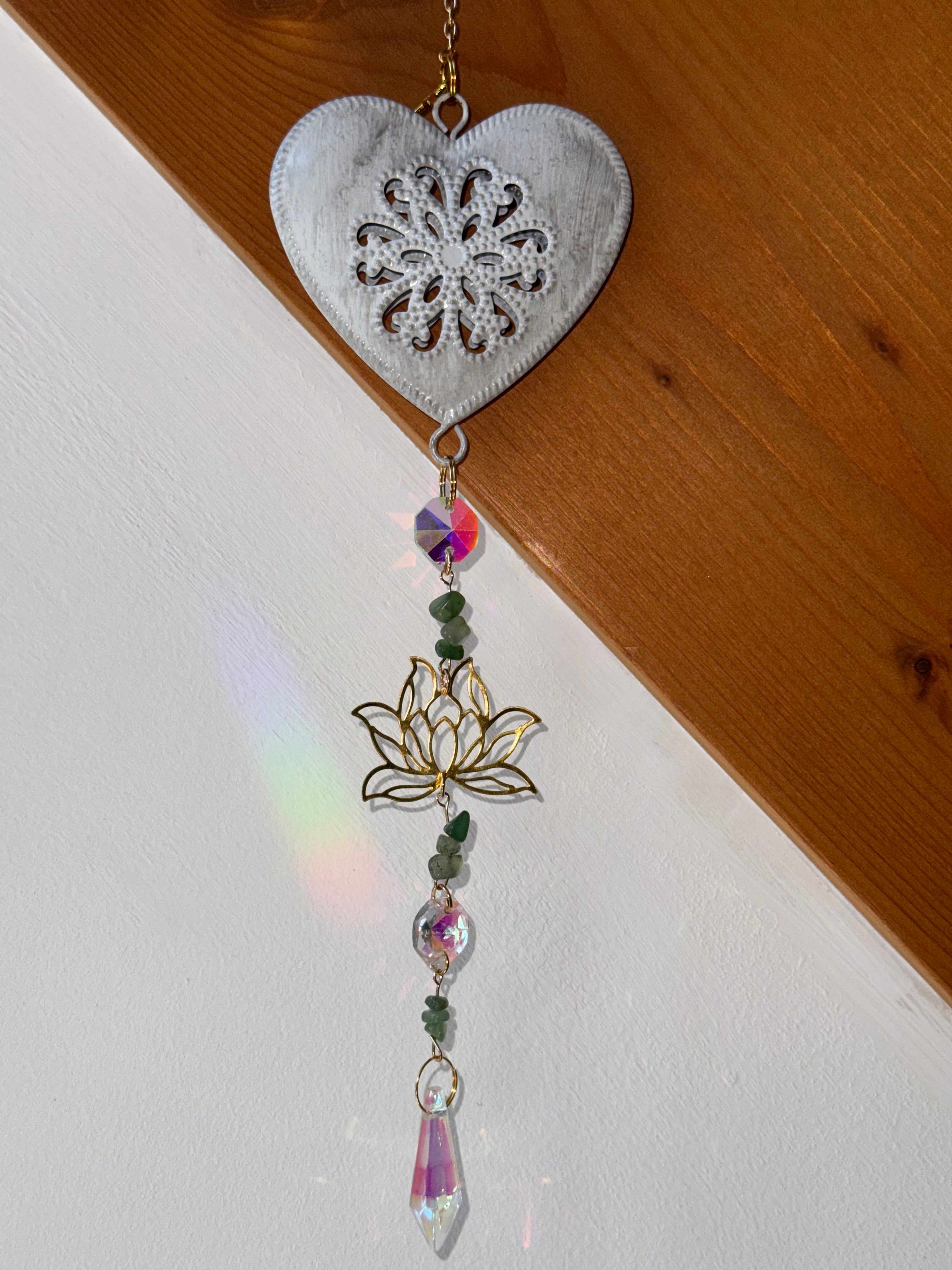 🌸✨ Jardin de Lumière – Cœur Fleuri, Lotus Doré et Aventurine ✨🌸
