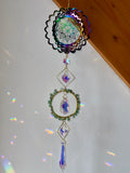 Flower of Life Suncatcher with Aventurine Stones – Light & Abundance