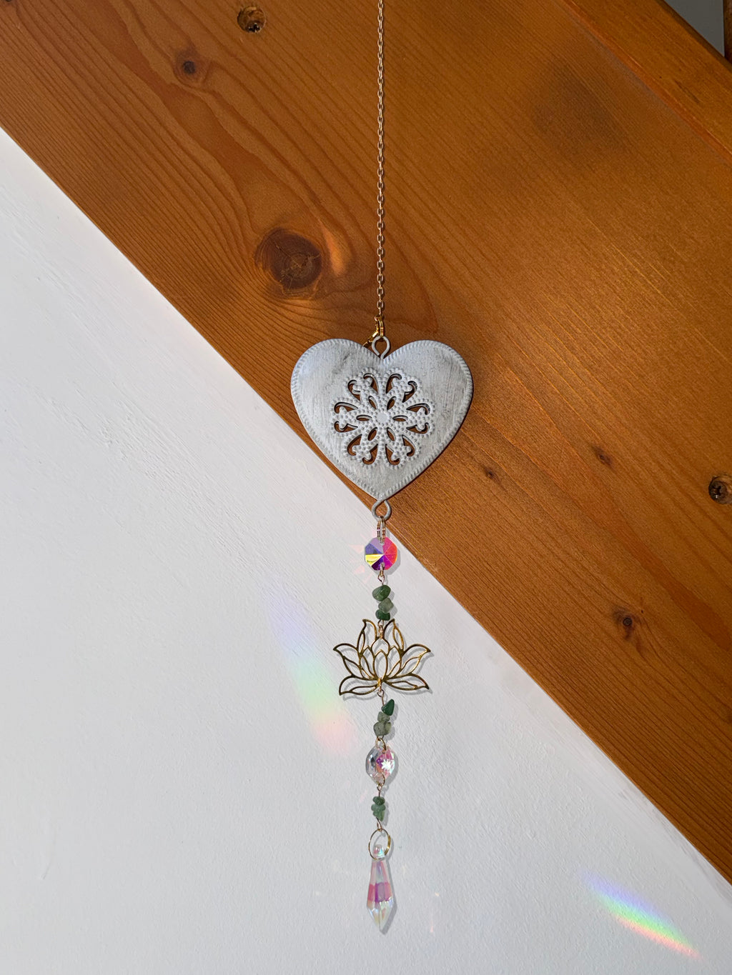 🌸✨ Jardin de Lumière – Cœur Fleuri, Lotus Doré et Aventurine ✨🌸