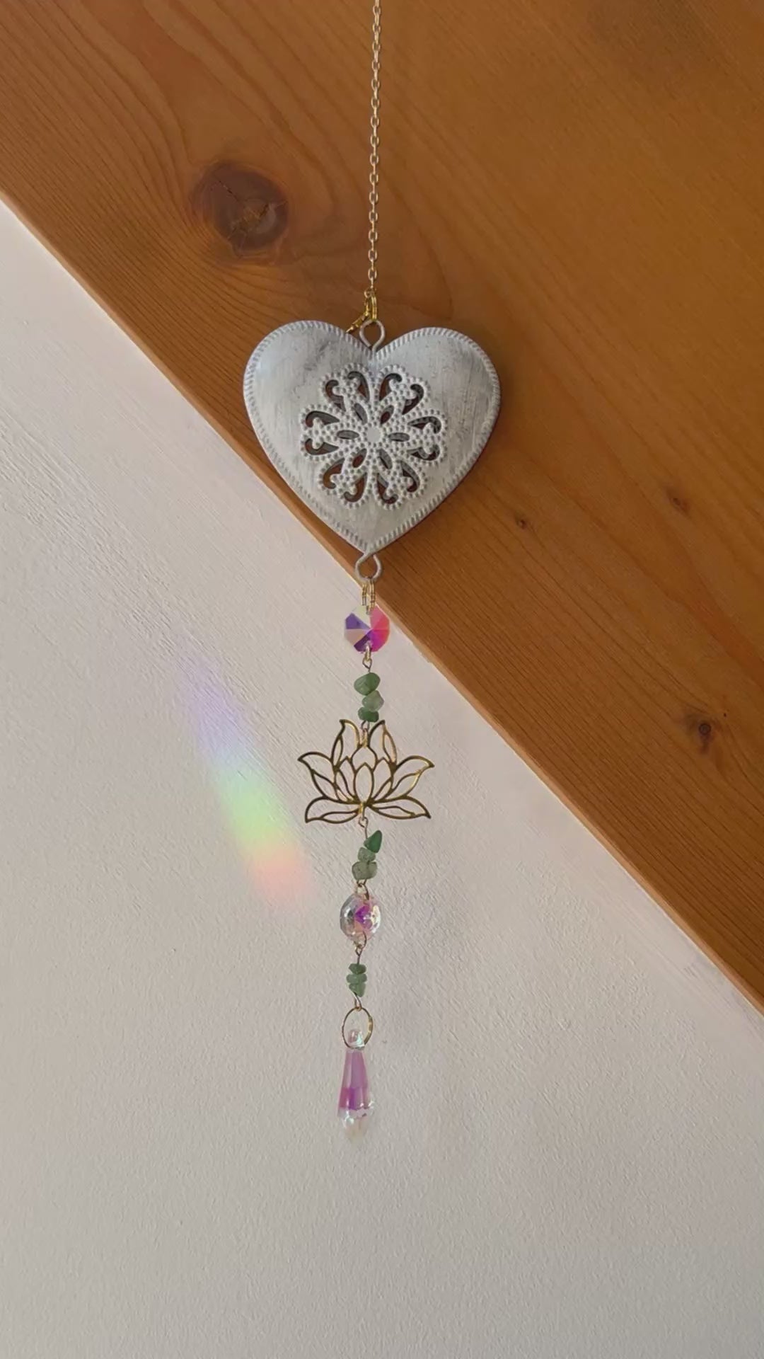 🌸✨ Jardin de Lumière – Cœur Fleuri, Lotus Doré et Aventurine ✨🌸